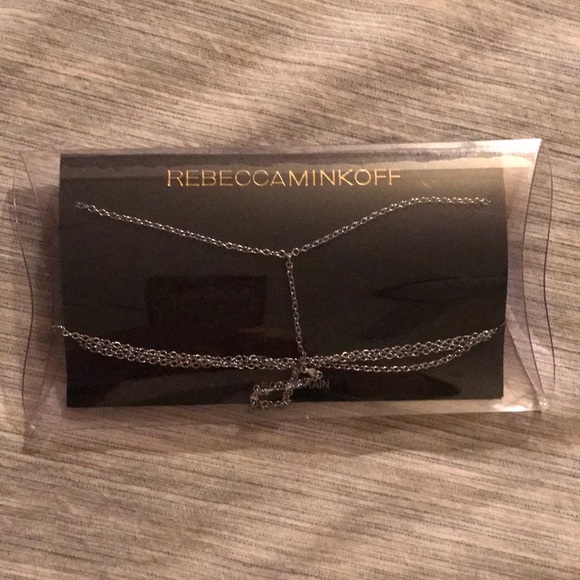 Rebecca Minkoff Triangle Stud Body Chain in Silver - Picture 6 of 6